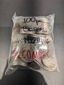 100 Various Date And Condition Buffalo Nickels