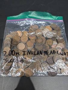 Indian Head Cent Coins 200 PC - U.S. One Cent Penny Assortment for Collectors