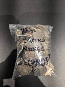 100 Various Date And Condition Buffalo Nickels