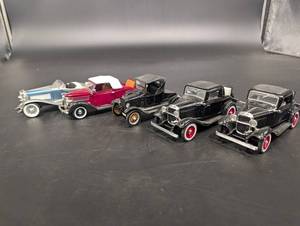 National Motor Museum Miniature Die-Cast Cars - 1932 Ford & 1935 Duesenberg (Lot of 5)