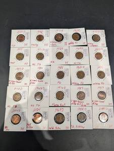 Assorted Lincoln Cent Die Notes (D-Mint) 1955-2021D in Individual Holders