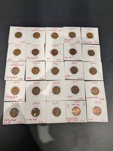 Lincoln Cent Variety Assortment (25 coins) - Floating Roof & Small Date