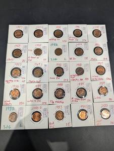 Lincoln Cent Die Variety Collection (1966-2022) - 25 Coins