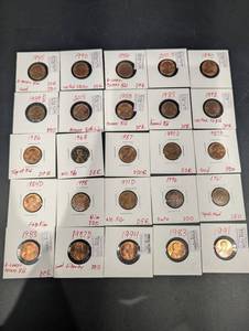 25 U.S. Lincoln Cent Pennies - Handwritten Variety Notes (1961-2015)