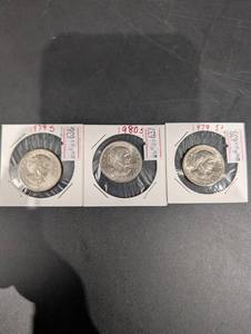 Lot Of 3 Susan B Anthony Dollars