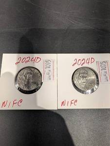 2024 P & 2024 D Jefferson Nickel (NIFC Marked)