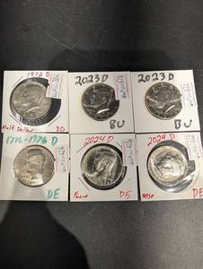 Kennedy Half Dollar Set - 1972 D, 1973 D, 2023 D, 1776-1976 D, 2024 D x2