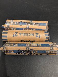 Bison Nickel Lot 3 Rolls
