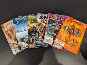 6-Book Comic Assortment The Walking Dead, The X-Men, Iron Man & Hulk, X-Treme X-Men #1
