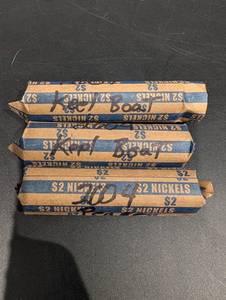 Jefferson Nickel $2 Coin Rolls - 52 Nickels Per Roll