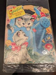SAALFIELD Springtime Coloring Book - Vintage Cat Illustration Cover
