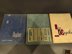 University of Minnesota Gopher Yearbooks 1957, 1958, 1961