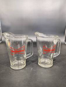 Budweiser Glass Mugs - 2 Pack