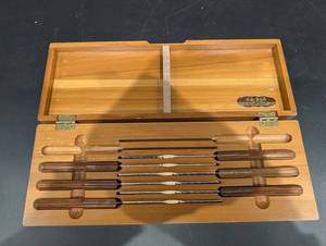 KA-BAR Master Cutlers Knife Set in Wood Display Case