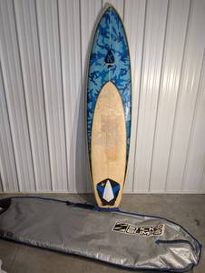 Matt Kechele Surfboards Surfboard - Blue Camouflage Longboard