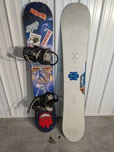 Burton Snowboard w Bindings & Unbranded Snowboard (Lot of 2)