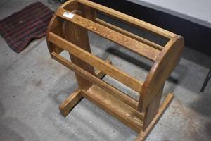 Solid Oak Saddle Stand