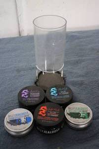 Mens hair and beard care set pomad...