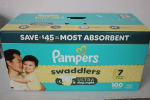 Case of Pampers swaddlers size 7 Ul...