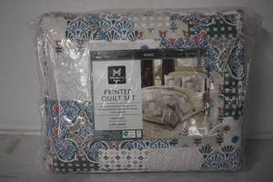 King size Printed Quilt set...