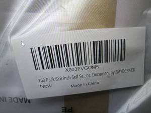 100 Count 6 x 8 cardboard mailers...