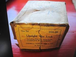 Vintage upright rim lock with one s...