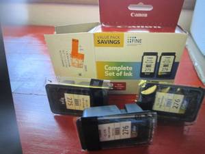 Canon ink set, 275 black, 276 color...