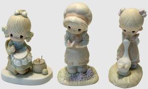 Precious Moments Mother Sew Dear & Make a Joyful Noise & We Are Gods Workmanship