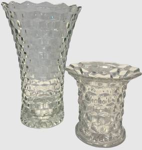 Crystal Cut Glass Vases (Lot of 2)