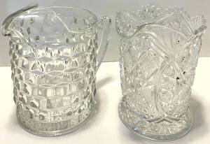 Crystal Pitchers - (Lot of 2)