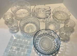Crystal Cut Glass Pieces - Vintage Pattern