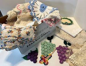 Crochet Lace Doilies & Table Runners - Vintage Mixed Patterns