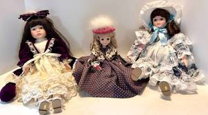 Variety of Porcelain Dolls - Hand-Painted Face & Hands