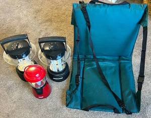 Coleman CPX6 Lanterns Set & Potable Chair - Rayovac Compatible, CPX6 Lantern Heads & Red Lantern