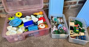 Assorted Toys - Plush Animals & Kitchenware, Dollhouse Furniture