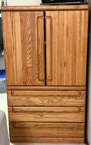 Oak Wood Dresser with Double Doors & Drawers (Lots #232 #233, #234 and #235 are Matching)