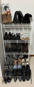 Womens Shoes Collection - Boots & Sandals, Mixed Brands with Shoe Rack