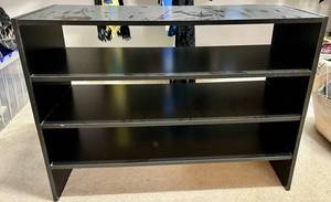 Black 3-Shelf Open-Storage Shelf - Minimalist Modern Furniture