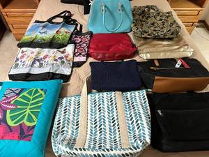 Assorted Womens Handbags & Tote Bags - Colorful Prints & Solids