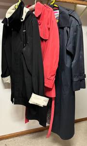 Liz Claiborne Coat & Christopher Banks Coat & ParasoI Coat (Lot of 3)