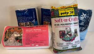 Assortment of Polyester Fiberfill Batting