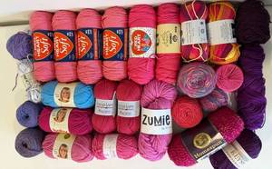 Yarn Assortment Bundle - Pink Purple Blues