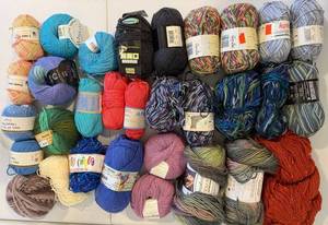 Yarn Assortment - Colorful Plymouth, Panda, Red Heart & More Skeins