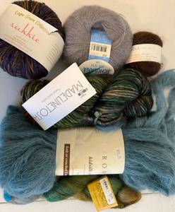 Assorted Mohair and Silk Yarn Collection - Hand-Dyed Skeins