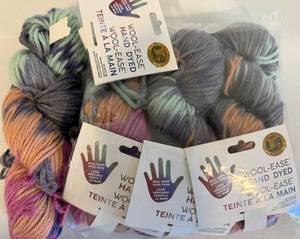 Lion Brand Wool-Ease Hand Dyed Yarn - Assorted Colors