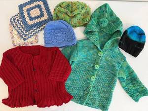 Handmade Childrens Hats & Cardigans