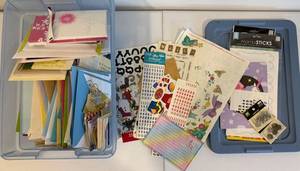 Assorted Greeting Cards & Stationery with Envelopes, Stickers & Adhesives