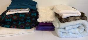 Assorted Fabrics & Faux Fur - Plush Textiles for Crafts