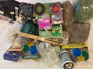 Craft Supplies Bundle - Spanish Moss, Wonder Water, Seashells, Floral Wire, Styrofoam