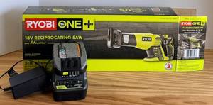 RYOBI 18V ONE P514 Reciprocating Saw - Boxed with Battery & Charger
